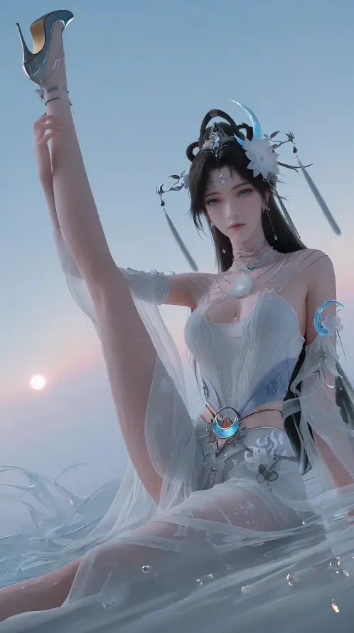 4k仙侠壁纸 - 古风 - 白衣 - 美女「哲风壁纸」