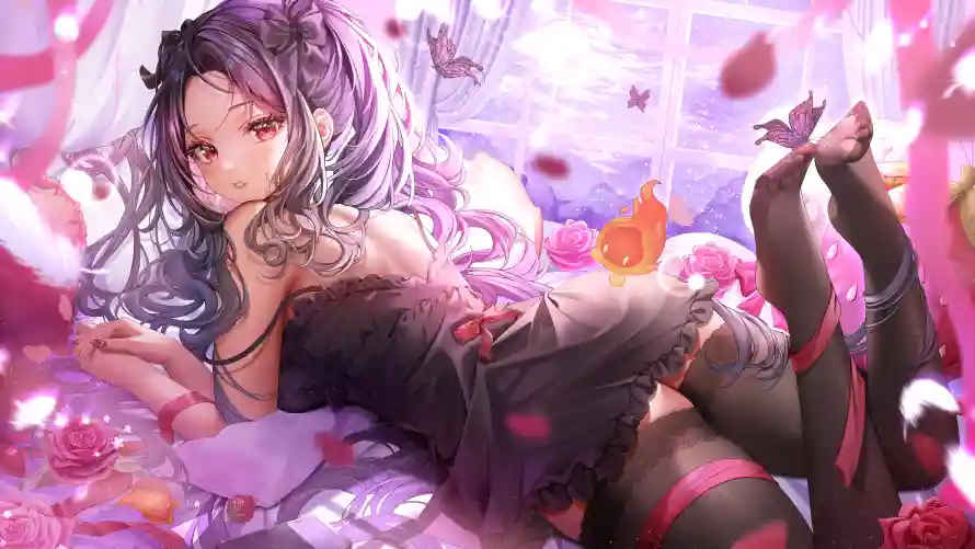 4k玫瑰壁纸-美少女壁纸和花瓣-热门的壁纸「哲风壁纸」