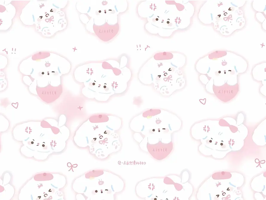 4k卡通壁纸 - 可爱 - 小狗 - 爱心「哲风壁纸」