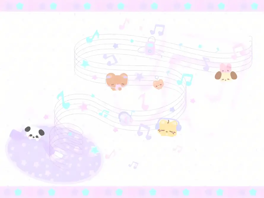 4k卡通壁纸 - 可爱 - 淡紫 - 琴谱「哲风壁纸」