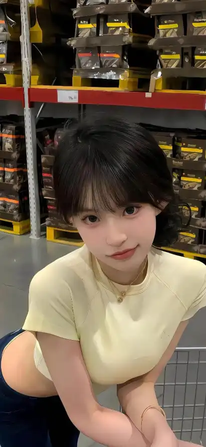 4k美女壁纸 - 超市 - 购物车 - 手机壁纸「哲风壁纸」