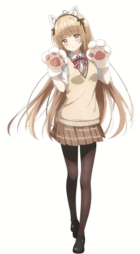 4kjk壁纸 - 制服 - 猫娘 - 黑丝「哲风壁纸」