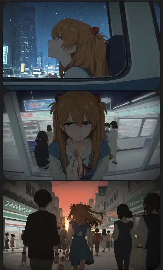 4k少女壁纸 - 插画 - 黄昏 - eva「哲风壁纸」