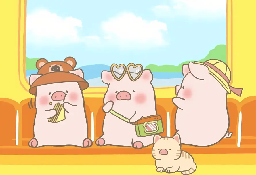 4k卡通壁纸 - 墨镜 - 小猪 - 帽子「哲风壁纸」