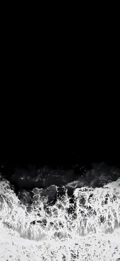 4k浪花壁纸 - 海浪 - 简约 - 黑底「哲风壁纸」