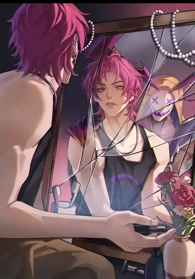 4k丝线壁纸 - 玫瑰 - 珍珠 - 镜子「哲风壁纸」