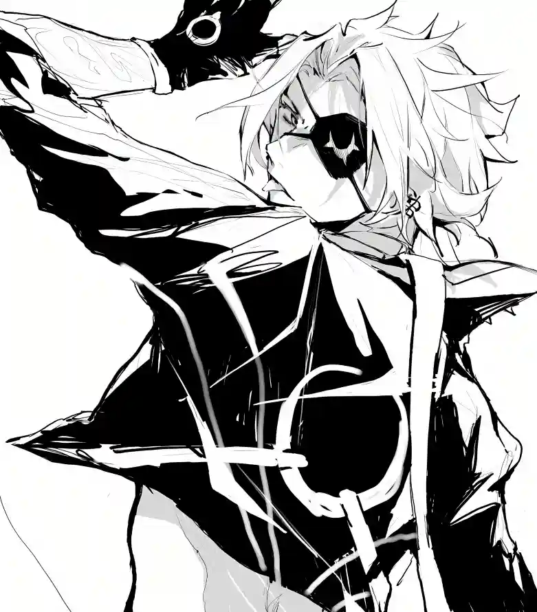 4k眼罩壁纸 - 心之钢 - 动漫角色 - 简约线条「哲风壁纸」