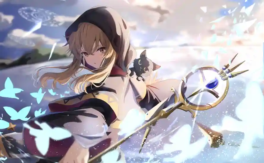 4k法杖壁纸 - 蝴蝶 - 魔法 - 莫妮卡「哲风壁纸」