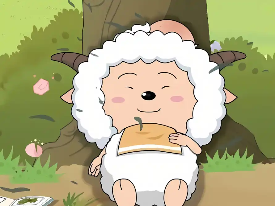 4k卡通壁纸 - 树 - 悠闲 - 草地「哲风壁纸」