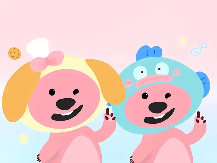 4k卡通壁纸 - 可爱 - 小狗 - 帽子「哲风壁纸」