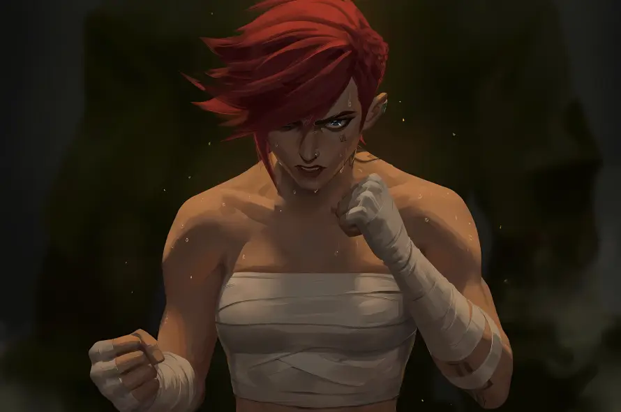 4k红发壁纸 - 蔚 - 绷带 - 双城之战「哲风壁纸」 4k红发壁纸 - 蔚 - 绷带 - 双城之战「哲风壁纸」