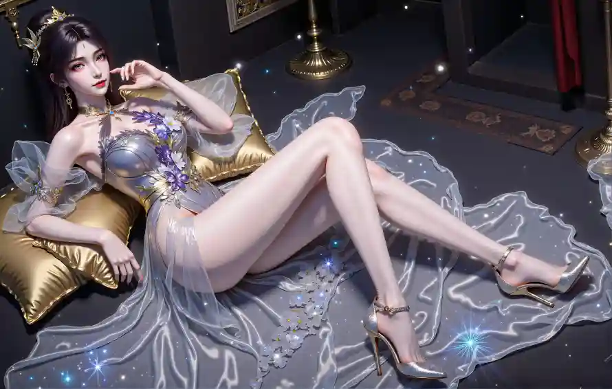 4k性感壁纸 - 王曦 - 高跟鞋 - 华丽服饰「哲风壁纸」