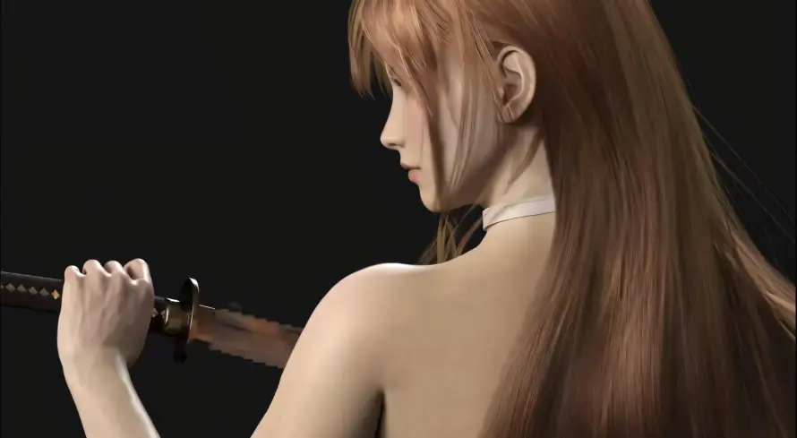 2k侧脸壁纸-女剑士 - 背影-壁纸推荐「哲风壁纸」