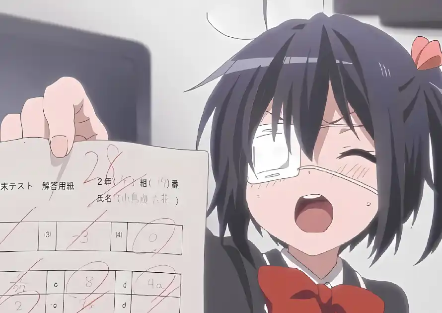 4k校服壁纸 - 眼罩 - 试卷 - 红色领结「哲风壁纸」