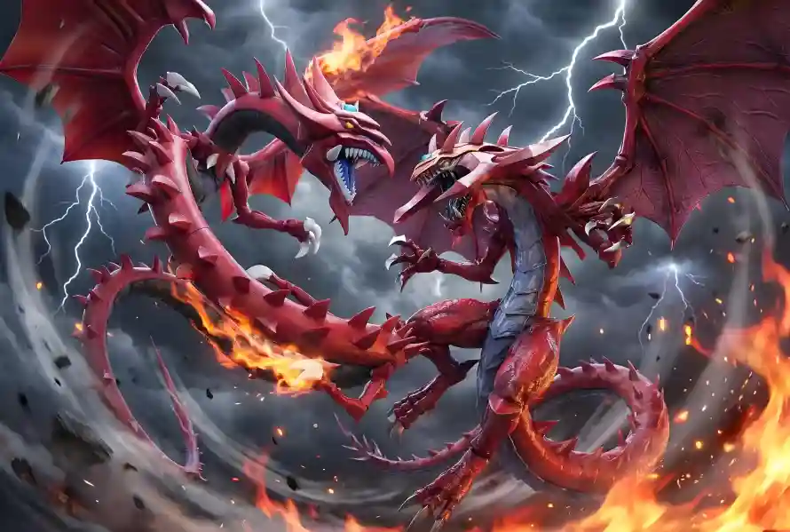 5k战斗壁纸-游戏王壁纸和红龙-免费下载「哲风壁纸」