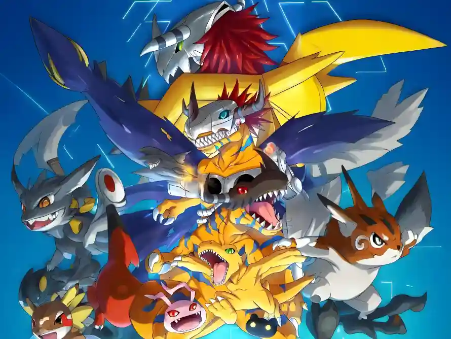 5k漫画壁纸-亚古兽与数码兽-数码宝贝免费下载「哲风壁纸」