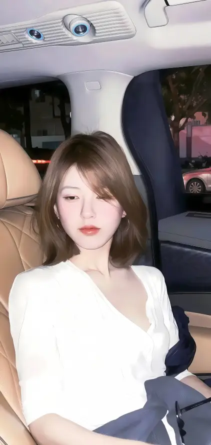 4k短发壁纸 - 车内 - 赵露思 - 时尚穿搭「哲风壁纸」