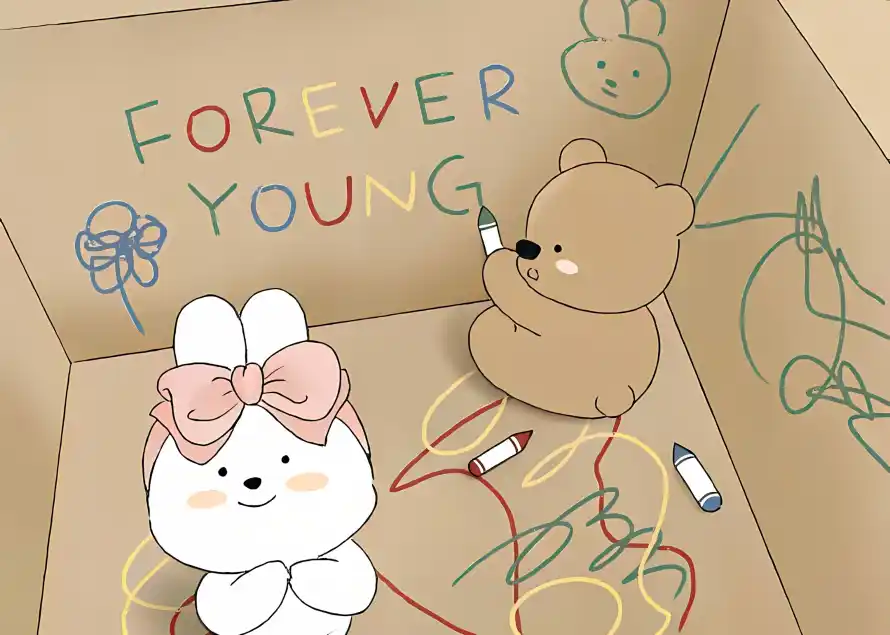 2k兔子壁纸-蝴蝶结和画笔-壁纸推荐「哲风壁纸」