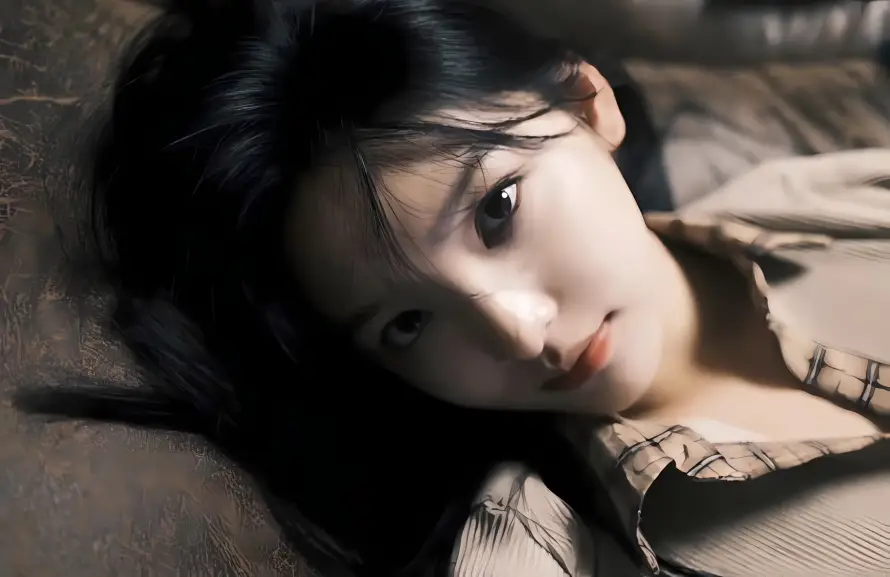4k室内壁纸 - 美女 - 躺卧 - 黑发「哲风壁纸」