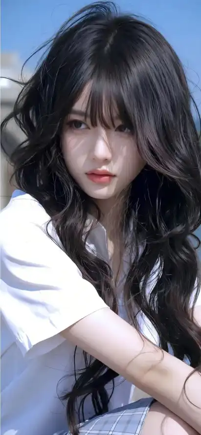 4k海边壁纸 - 清新 - 白衣 - 美女「哲风壁纸」