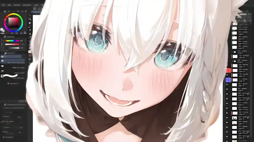 4k仰头壁纸 - 微笑 - 插画 - 白发「哲风壁纸」 4k仰头壁纸 - 微笑 - 插画 - 白发「哲风壁纸」