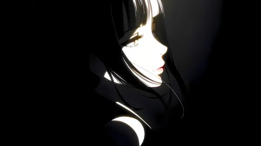 4k侧脸壁纸 - 红唇 - 二次元 - 暗色调「哲风壁纸」 4k侧脸壁纸 - 红唇 - 二次元 - 暗色调「哲风壁纸」