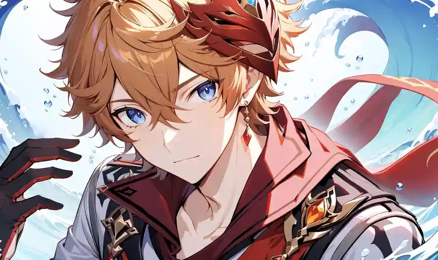 4k原神壁纸 - 水浪 - 蓝眼 - 金发「哲风壁纸」