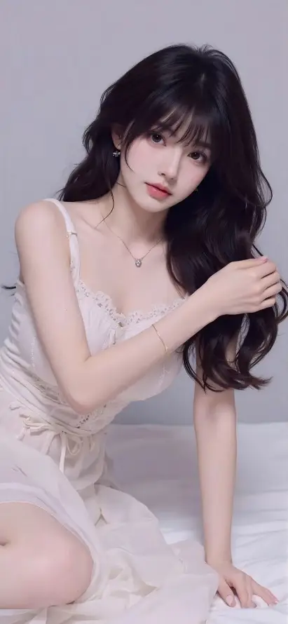 4k优雅壁纸 - 室内 - 白衣 - 美女「哲风壁纸」