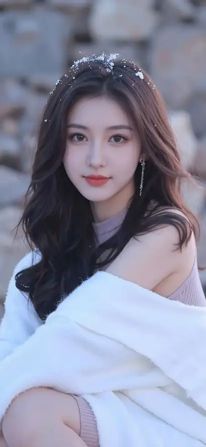 4k户外壁纸 - 白衣 - 红唇 - 美女「哲风壁纸」