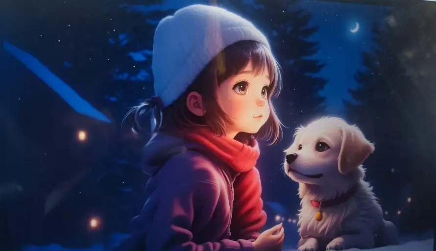 4k围巾壁纸 - 狗 - 夜晚 - 森林「哲风壁纸」 4k围巾壁纸 - 狗 - 夜晚 - 森林「哲风壁纸」