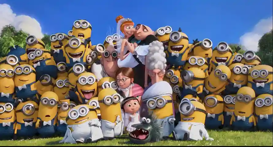 4k卡通壁纸 - 欢乐 - 草地 - 小黄人「哲风壁纸」