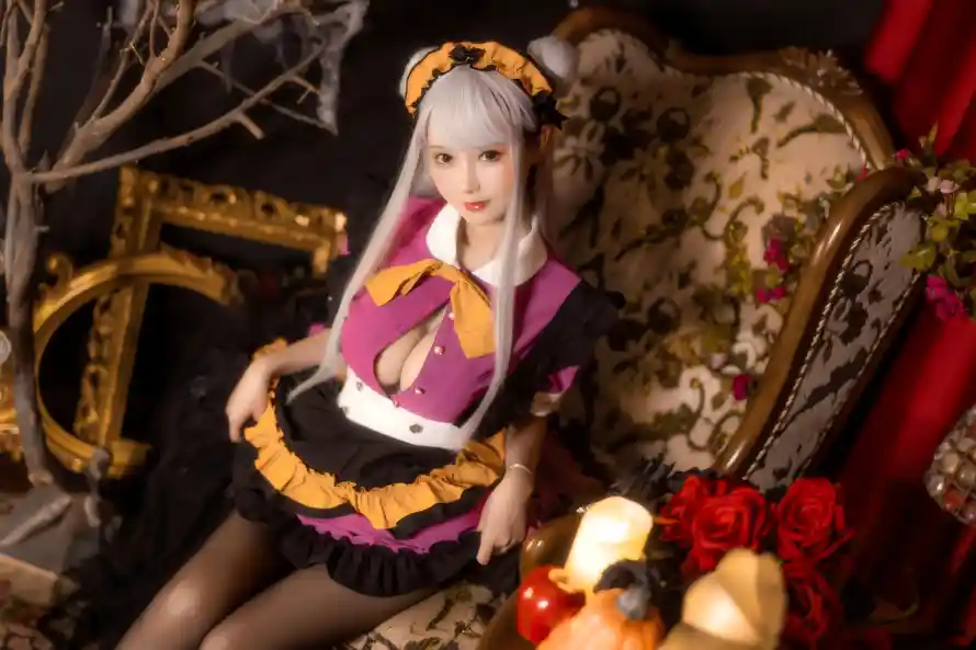 4k写真壁纸 - 银发 - 黑丝 - cos「哲风壁纸」