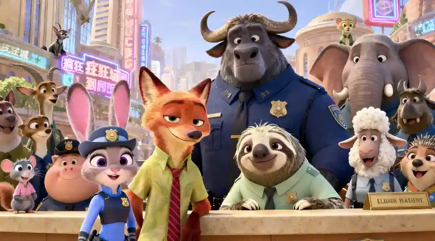 4k尼克壁纸 - 朱迪 - 树懒 - 闪电「哲风壁纸」