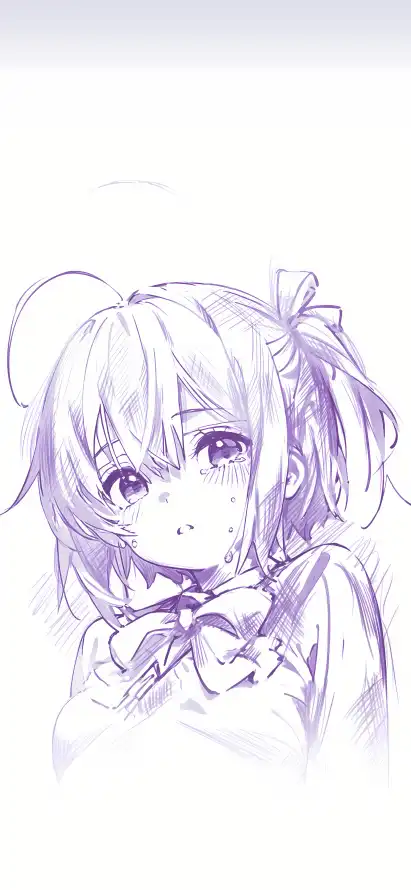 4k手绘壁纸 - 紫色 - 线稿 - 光栅壁纸「哲风壁纸」