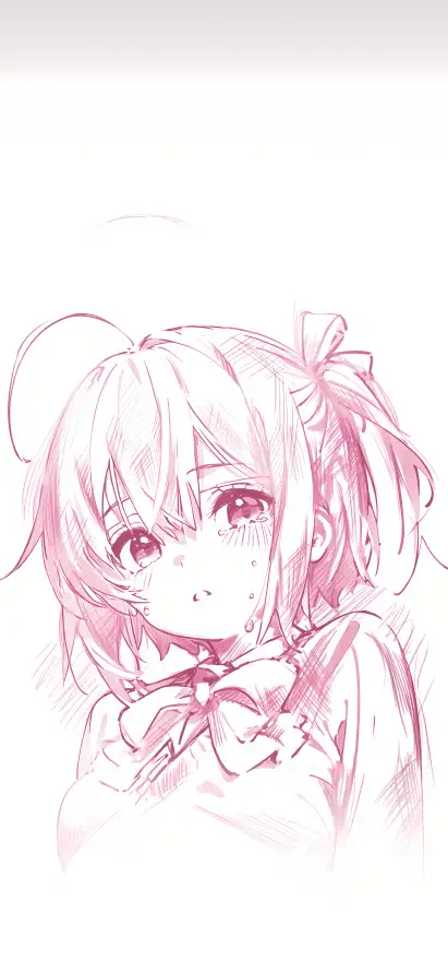 4k粉色壁纸 - 线稿 - 光栅壁纸 - 动漫角色「哲风壁纸」