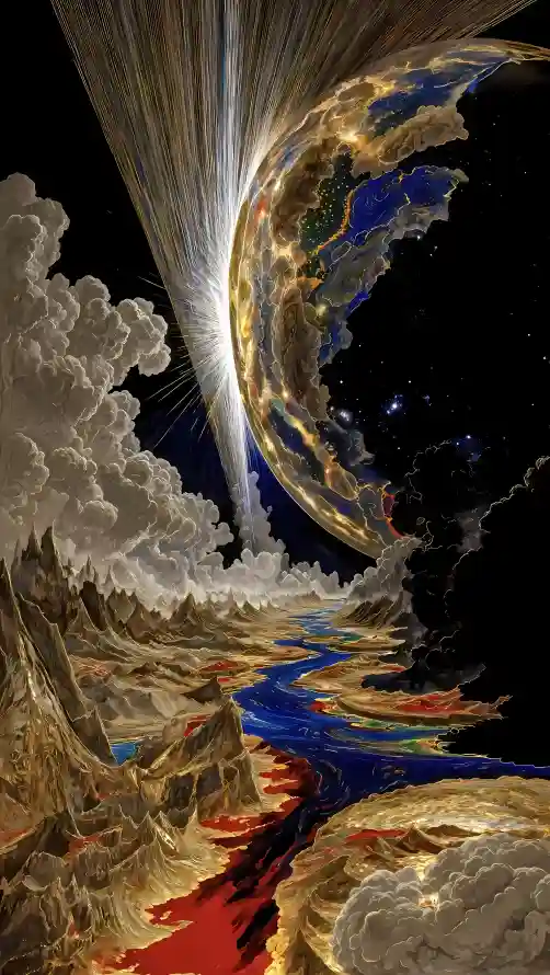 4k光线壁纸 - 插画 - 光栅壁纸 - 奇幻地貌「哲风壁纸」