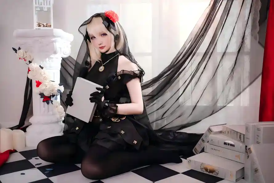 4k头纱壁纸 - 美女 - cos - 哥特风「哲风壁纸」