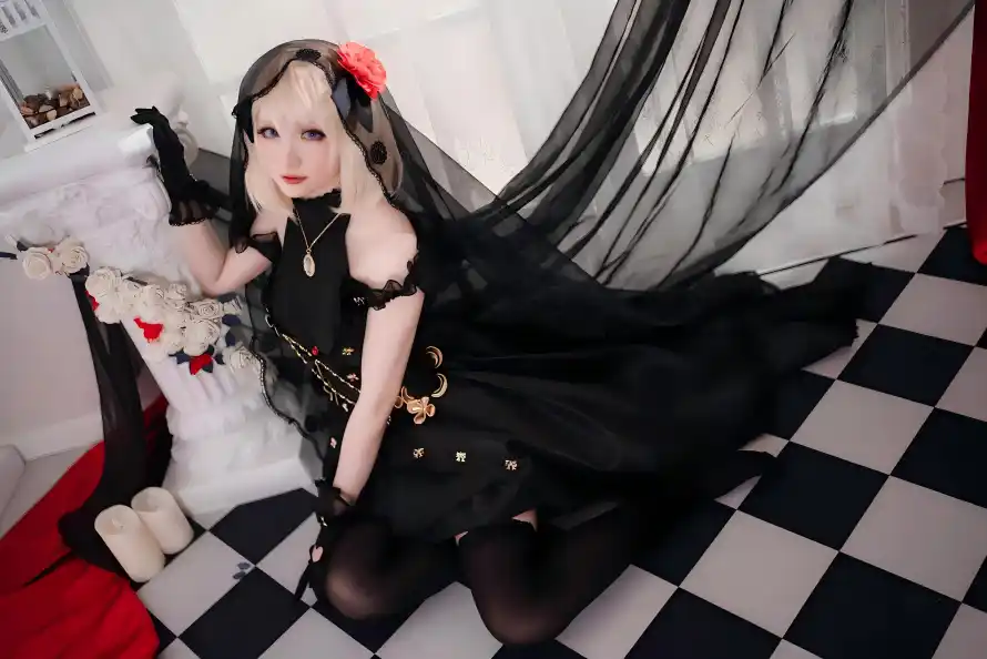 4k美女壁纸 - 黑丝 - 黑裙 - cos「哲风壁纸」