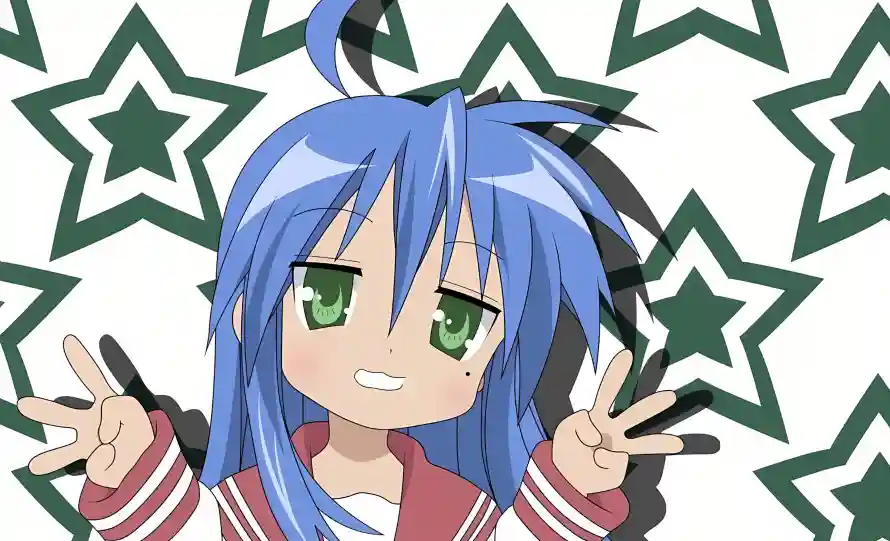 4k绿眼壁纸 - 蓝发 - 幸运星 - 泉此方「哲风壁纸」