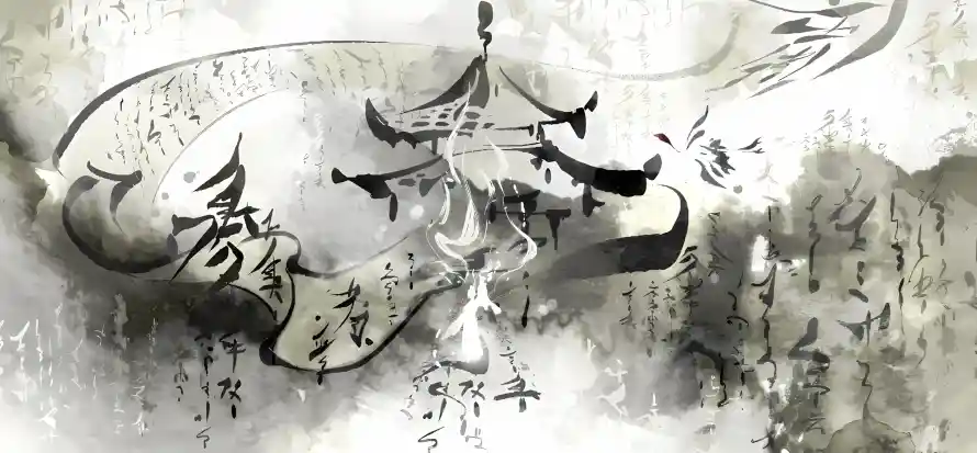 4k古风壁纸 - 建筑 - 水墨 - 龙纹「哲风壁纸」