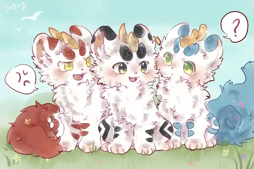 4k兽类壁纸 - 可爱 - 气泡 - 福瑞「哲风壁纸」