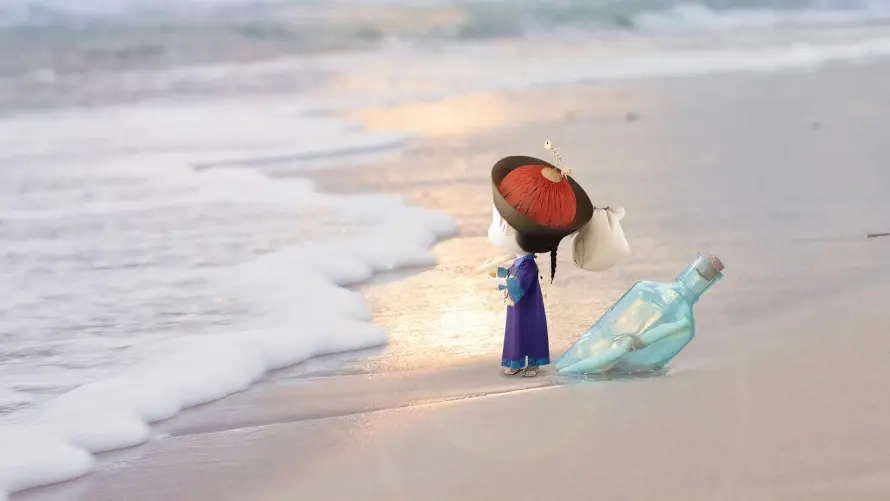 4k沙滩壁纸 - 海浪 - 海滩 - 瓶子「哲风壁纸」