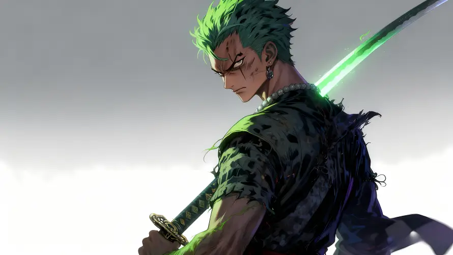 4k剑光壁纸 - 索隆 - 武士刀 - 海贼王「哲风壁纸」