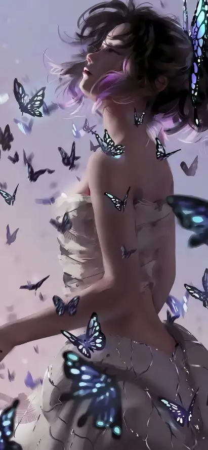 4k梦幻壁纸 - 礼服 - 蝴蝶 - 蝴蝶忍「哲风壁纸」
