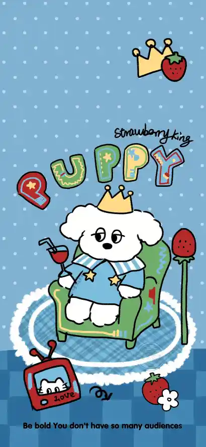 4k卡通壁纸 - 小狗 - 电视 - 皇冠「哲风壁纸」