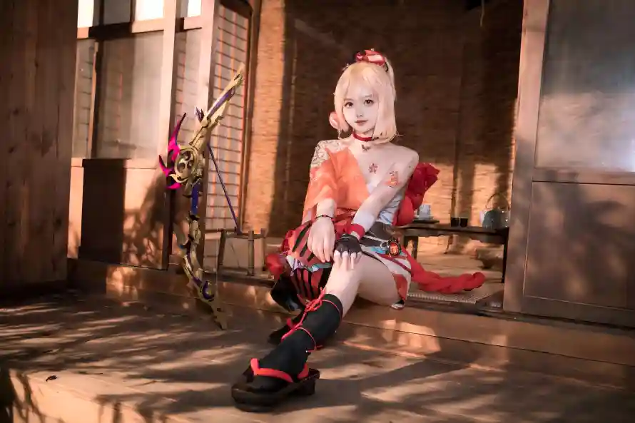 4k原神壁纸 - 宵宫 - 弓箭 - 红衣「哲风壁纸」 4k原神壁纸 - 宵宫 - 弓箭 - 红衣「哲风壁纸」