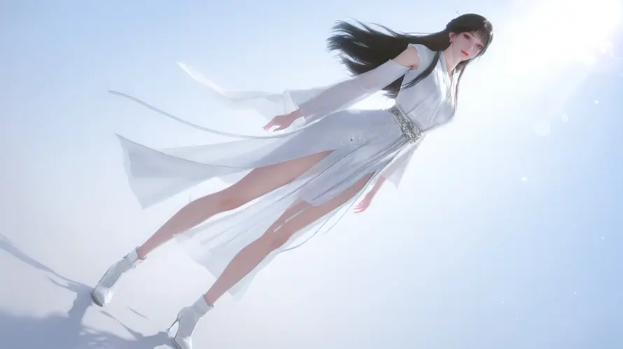 6k白衣壁纸-飘逸与长裙-壁纸推荐「哲风壁纸」