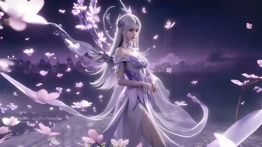 4k古风壁纸 - 梦幻 - 花瓣 - 小医仙「哲风壁纸」