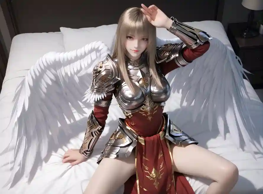 2k红衣壁纸-天使彦壁纸和彦-cosplay「哲风壁纸」