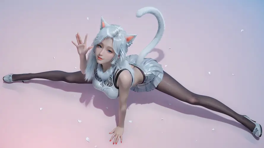 4k猫尾壁纸 - 猫耳 - 银月 - 黑丝「哲风壁纸」 4k猫尾壁纸 - 猫耳 - 银月 - 黑丝「哲风壁纸」